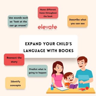 As a speech language pathologist, I've found that reading aloud to children is an excellent way to work on language skills. ⁠
⁠
You can facilitate specific language concepts such as expanding vocabulary, modeling appropriate social language, improving auditory comprehension, developing literacy concepts, and targeting sequencing while reading a book to your child.⁠
⁠
Another effective strategy is to read the same story several times. According to a study, repeated readings of stories resulted in 12% increases in vocabulary knowledge.⁠
⁠
🌐elevatetherapycenter.com⁠
.⁠
.⁠
.⁠
.⁠
#speechpathology #slp #speechtherapy #slpeeps #speechlanguagepathology #speechtherapist #slplife #speech #speechies #speechlanguagepathologist #slpsofinstagram #speechpathologist #instaslp #autism #speechie #schoolslp #occupationaltherapy #elavatetherapycenter #earlyintervention #speechandlanguagetherapy #therapy #slpa #dysphagia #speechdelay #autismawareness #speechpath #articulation #specialeducation #speechlanguagetherapy #languagedevelopment⁠